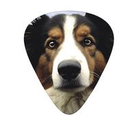 Guitar Picks 12 Pack Sheep Dog Printed Personalized Guitar Plectrums For Bass Acoustic Guitar Electric Guitar Includes Thin Medium Heavy Gauges