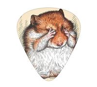 Guitar Picks 12 Pack Shy Hamster 0.46mm/0.71mm/0.96mm Thin Medium Heavy Plectrums