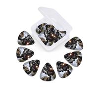 Guitar Picks 12 Pack Steam Train Print Guitar Pick Holder Personalized Pick Holder Set Guitar Picks for Acoustic Guitars Violin Ukulele Bass