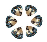 Guitar Picks 12 Pack Stylish Animal Penguin Print Guitar Pick Holder Personalized Guitar Picks for Acoustic Guitars Violin Ukulele Bass