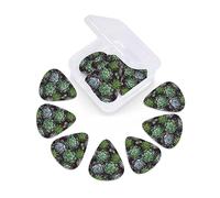 Guitar Picks 12 Pack Succulent Plants Print Guitar Pick Holder Personalized Pick Holder Set Guitar Picks for Acoustic Guitars Violin Ukulele Bass