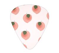 Guitar Picks 12 Pack Summer Pink Peaches Leaves 0.46mm/0.71mm/0.96mm Thin Medium Heavy Plectrums