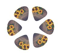Guitar Picks 12-Pack Sunflowers On An Old Wooden Guitar Picks For Electric Guitar Acoustic Guitar Various Guitars