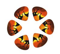 Guitar Picks 12 Pack Sunset birds Print Guitar Pick Holder Personalized Guitar Picks for Acoustic Guitars Violin Ukulele Bass