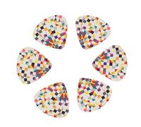 Guitar Picks 12 Pack Triangle Geometric Print Guitar Pick Holder Personalized Guitar Picks for Acoustic Guitars Violin Ukulele Bass