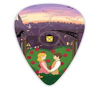 Guitar Picks 12 Pack Universal ABS Guitar Picks,A Blonde Girl And A Brunette Little Boy Holding Hands Childhood Sweethearts Themefor Acoustic and Electric Guitar