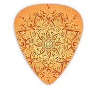 Guitar Picks 12 Pack Universal ABS Guitar Picks,African Tribal Ethnic Sun Pattern With Ombre Effect Mandala Figures Icons Culture Theme Printfor Acoustic and Electric Guitar