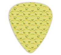Guitar Picks 12 Pack Universal ABS Guitar Picks,Artistic Pattern Of Shot Glasses And Lime Slicesfor Acoustic and Electric Guitar
