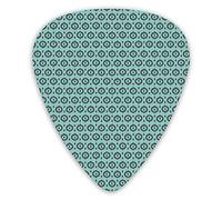 Guitar Picks 12 Pack Universal ABS Guitar Picks,Asian Traditional Elements Abstract Circles And Dots Ethnic Inspirations Tribalfor Acoustic and Electric Guitar
