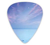 Guitar Picks 12 Pack Universal ABS Guitar Picks,Baltic Sea Coast Autumn Sunset View Boulders On Water Tourism Theme Picturefor Acoustic and Electric Guitar