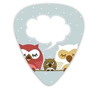Guitar Picks 12 Pack Universal ABS Guitar Picks,Bird Family Resting On A Rope With Father Mother A Children Nursery Cartoon Designfor Acoustic and Electric Guitar