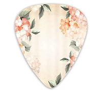 Guitar Picks 12 Pack Universal ABS Guitar Picks,Blooming Hydrangea Flowers Leaves Bouquet Vintage Style Spring Nature Printfor Acoustic and Electric Guitar