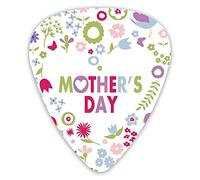 Guitar Picks 12 Pack Universal ABS Guitar Picks,Celebration Of Motherhood Themed Cartoon Style Flowers And Birds Upliftingfor Acoustic and Electric Guitar