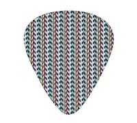 Guitar Picks 12 Pack Universal ABS Guitar Picks,Colorful Geometric Abstract Classic Fashion Repeating Pattern of Zigzag Shapes Print,for Acoustic and Electric Guitar