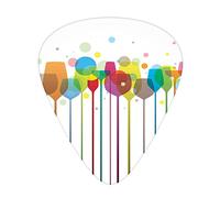 Guitar Picks 12 Pack Universal ABS Guitar Picks,Colorful Stylish Tall Wine Glasses Alcohol Drink Beverage Fizzy Champaine Party Bar Art Design,for Acoustic and Electric Guitar