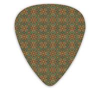 Guitar Picks 12 Pack Universal ABS Guitar Picks,Complex Floral Pattern With Middle East Culture Inspirations Mystic Orientfor Acoustic and Electric Guitar