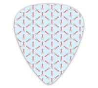 Guitar Picks 12 Pack Universal ABS Guitar Picks,Composition Of Animals Subaquatic Creatures Illustration Sea Lover Themefor Acoustic and Electric Guitar