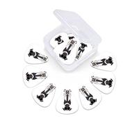 Guitar Picks 12 Pack Universal ABS Guitar Picks Continuous Abstract Pattern of Sweet Pastel Tone Diagonal Stripped Triangles for Acoustic and Electric Guitar Violet Mauve