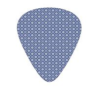 Guitar Picks 12 Pack Universal ABS Guitar Picks,Continuous Traditional Portuguese Spanish Folk Floral Illustration,for Acoustic and Electric Guitar,White and Dark Lavender