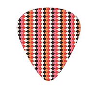 Guitar Picks 12 Pack Universal ABS Guitar Picks,Curved Elliptic Shaped Abstract Forms in Vertical Direction Vivid Colors Illustration,for Acoustic and Electric Guitar