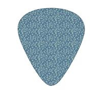 Guitar Picks 12 Pack Universal ABS Guitar Picks,Curvy Thin Twigs with Little Buds Rustic Style Spring Field Nature Theme,for Acoustic and Electric Guitar,Blue and Pale Green