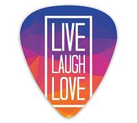 Guitar Picks 12 Pack Universal ABS Guitar Picks,Famous Slogan Framework With Triangulated Low Poly Effects Colorful Printfor Acoustic and Electric Guitar