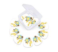 Guitar Picks 12 Pack Universal ABS Guitar Picks Funky Featured Different Type of Flower Motif Love Mother Earth Themed Bohemian for Acoustic and Electric Guitar Multicolor