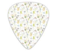 Guitar Picks 12 Pack Universal ABS Guitar Picks,Funny And Cheerful Natural Art Composition With Merry Happy In Love Birdiesfor Acoustic and Electric Guitar