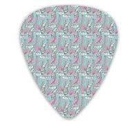 Guitar Picks 12 Pack Universal ABS Guitar Picks,Graphical Illustration Of Hawaiian Leaves Exotic Foliagefor Acoustic and Electric Guitar