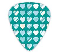 Guitar Picks 12 Pack Universal ABS Guitar Picks,Heart Figures Love Valentines Famous Symbol Universal Symbol Designfor Acoustic and Electric Guitar