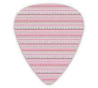 Guitar Picks 12 Pack Universal ABS Guitar Picks,Horizontal Striped Pattern With Hearts And Dots Feminine Modernfor Acoustic and Electric Guitar