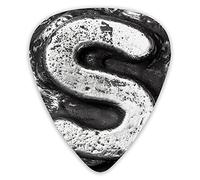 Guitar Picks 12 Pack Universal ABS Guitar Picks,Industrial Alphabet Letter Capital S Industrial Theme With Grunge Looking Figurefor Acoustic and Electric Guitar