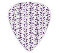 Guitar Picks 12 Pack Universal ABS Guitar Picks,Inspirational Bluebells Botany Bouquet Beauty Essence Of Nature Themefor Acoustic and Electric Guitar