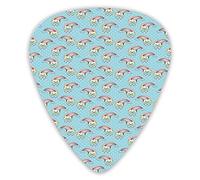 Guitar Picks 12 Pack Universal ABS Guitar Picks,Kawaii Clouds With Rainbow Arches On Pale Hearts Backdrop Love Happinessfor Acoustic and Electric Guitar