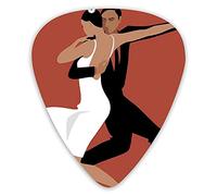 Guitar Picks 12 Pack Universal ABS Guitar Picks,Latin Couple Performing Tango Argentine Ballroom Romantic Dance Passionfor Acoustic and Electric Guitar