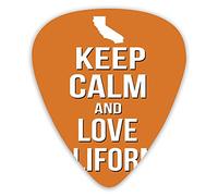 Guitar Picks 12 Pack Universal ABS Guitar Picks,Love California Quote With Map On Orange Backdrop Tourism Theme American Statefor Acoustic and Electric Guitar
