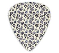 Guitar Picks 12 Pack Universal ABS Guitar Picks,Moroccan Paisley Style Ornament Middle East Heritage And Culture Traditional Motiffor Acoustic and Electric Guitar
