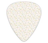 Guitar Picks 12 Pack Universal ABS Guitar Picks,Nursery Concept Little Soft Colored Triangle Figuresfor Acoustic and Electric Guitar