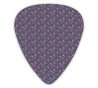 Guitar Picks 12 Pack Universal ABS Guitar Picks,Ornamental Composition With Blossoming Flowers Bouquet Corsage Flourishing Naturefor Acoustic and Electric Guitar