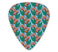 Guitar Picks 12 Pack Universal ABS Guitar Picks,Pattern With Bird Of Paradise Flowers Designed As Watercolor Effect Illustrationfor Acoustic and Electric Guitar