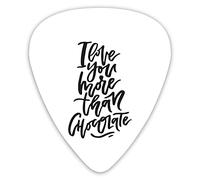 Guitar Picks 12 Pack Universal ABS Guitar Picks,Romantic Hand Drawn Valentines Monochrome Lettering Chocolate Phrasefor Acoustic and Electric Guitar