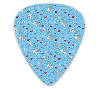 Guitar Picks 12 Pack Universal ABS Guitar Picks,Romantic Love Mythological Eros With Arrows Hearts Marriage Engagement Ringsfor Acoustic and Electric Guitar