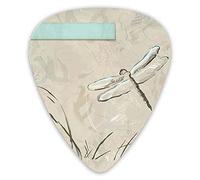 Guitar Picks 12 Pack Universal ABS Guitar Picks,Romantic Vintage Sketch In Pastel Grass Birthday Grunge Grass Botany Artworkfor Acoustic and Electric Guitar