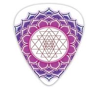 Guitar Picks 12 Pack Universal ABS Guitar Picks,Sacred Geometry Yantra Mandala With Triangle Figures Yoga Illustration Ancientfor Acoustic and Electric Guitar