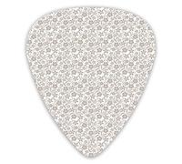 Guitar Picks 12 Pack Universal ABS Guitar Picks,Soft Gentle Floral Arrangement With Nature Inspirations Foliage Illustration Abstractfor Acoustic and Electric Guitar