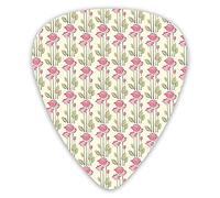 Guitar Picks 12 Pack Universal ABS Guitar Picks,Spring Blooms Field Gardening Foliage Romantic Valentines Love Floralfor Acoustic and Electric Guitar