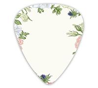 Guitar Picks 12 Pack Universal ABS Guitar Picks,Spring Nature Inspired Framework With Pastel Colored Florafor Acoustic and Electric Guitar