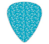 Guitar Picks 12 Pack Universal ABS Guitar Picks,Stylized Pattern Cruise Sail Ocean Sea Travel Theme Vintage Design Summer Seasonfor Acoustic and Electric Guitar