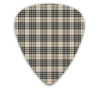 Guitar Picks 12 Pack Universal ABS Guitar Picks,Traditional Tartan Pattern British Clan Royal Vintage Heraldry Designfor Acoustic and Electric Guitar