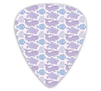 Guitar Picks 12 Pack Universal ABS Guitar Picks,Turtle Water Plant And Fish In Doodle Style With Paisley Mehndi Motifsfor Acoustic and Electric Guitar